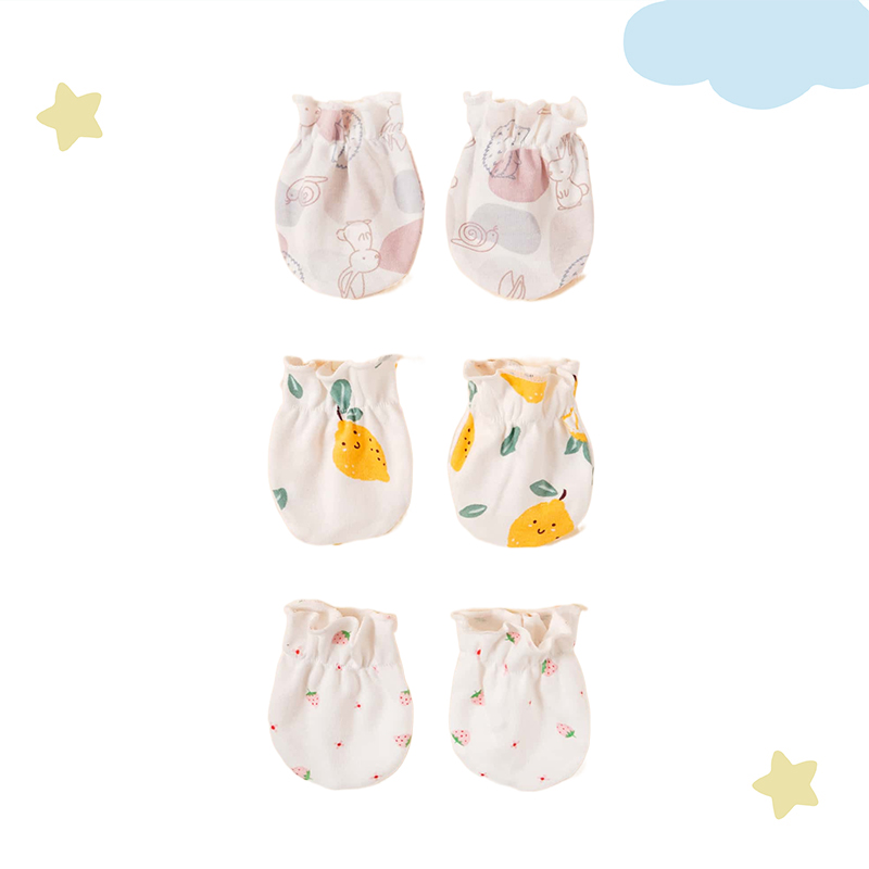 Baby Mittens Scratch - 3 paires de gants anti-rayures pour