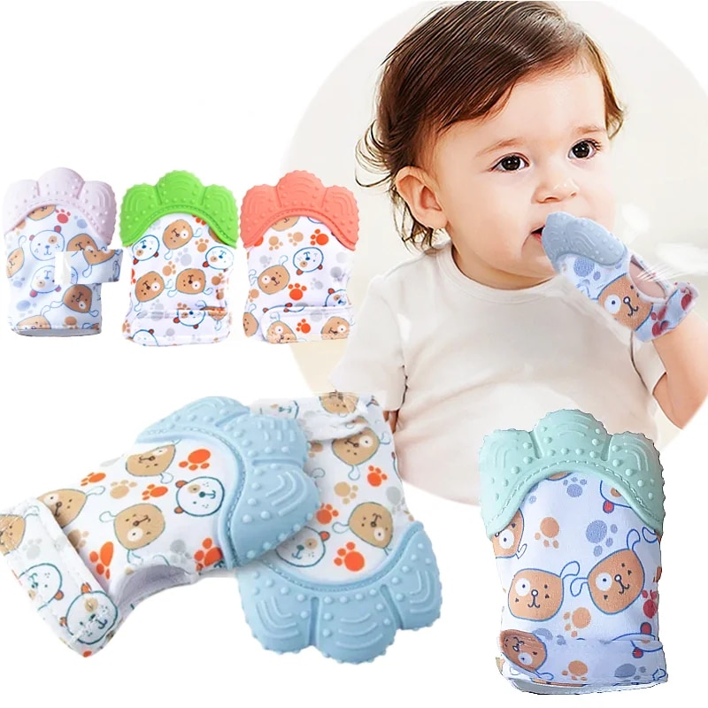 Baby Mittens Scratch - Mitaines de dentition pour bébé imprimées