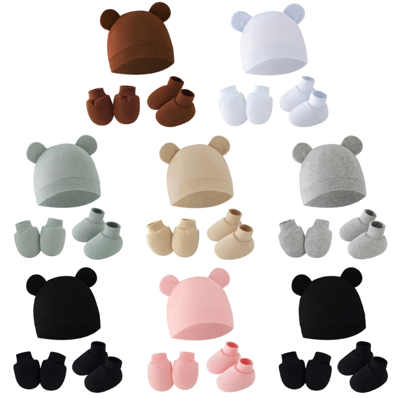 Baby Mittens Scratch - Bonnet avec mitaines anti-rayures et couvre-pieds