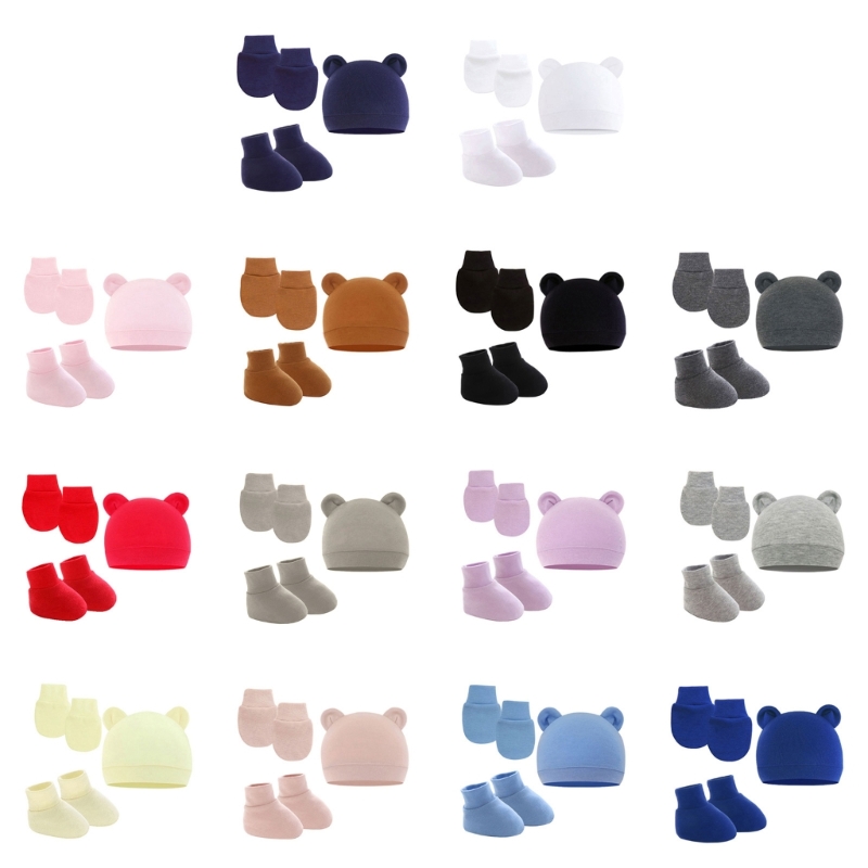 Baby Mittens Scratch - Mitaines chaussettes pour nouveau-né, casquettes pour
