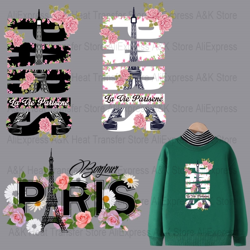 Baby Clothing Paris - Transfert thermocollant motif PARIS pour vêtements,