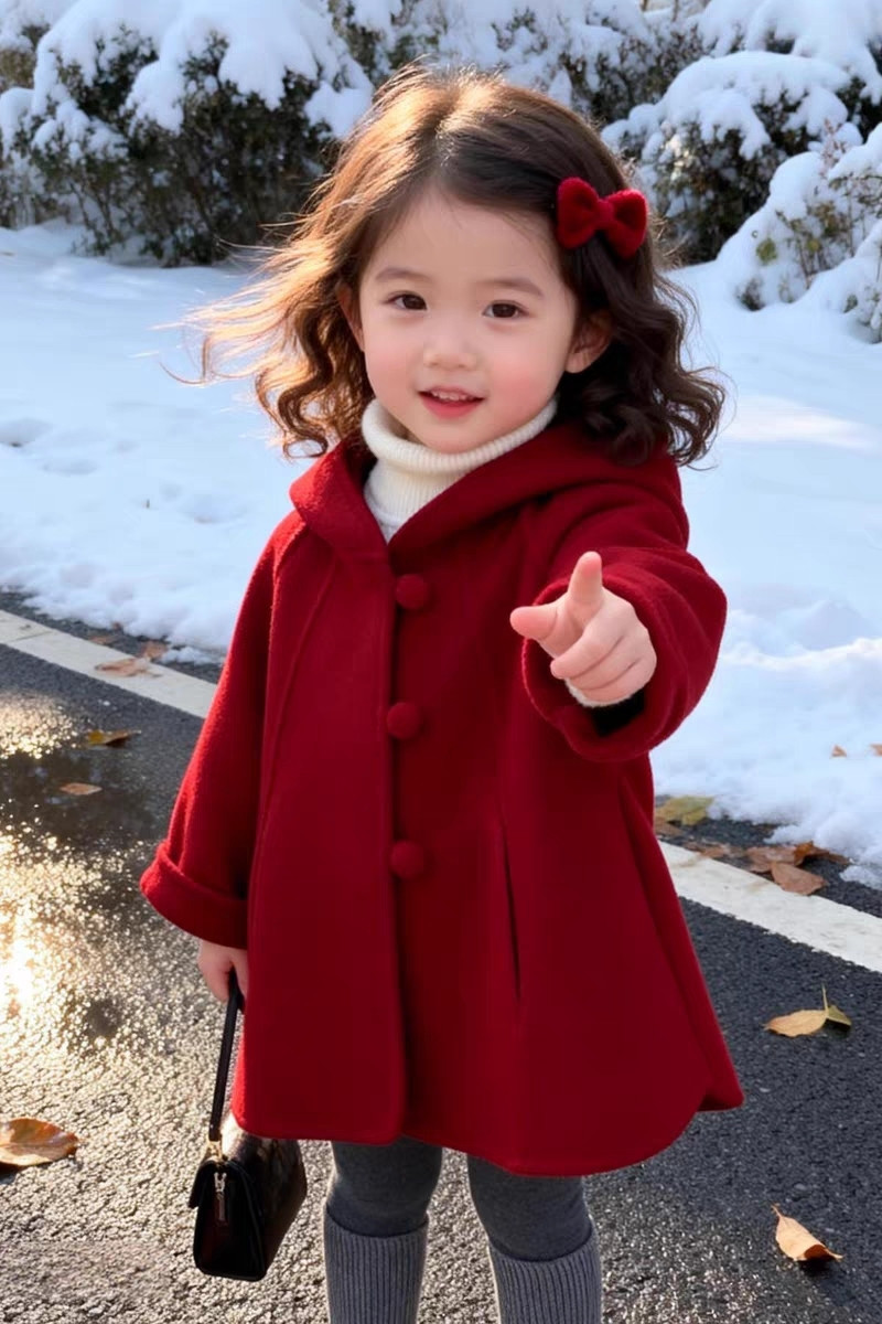 Manteau en laine pour filles,  - Baby Clothing Winter avis et prix