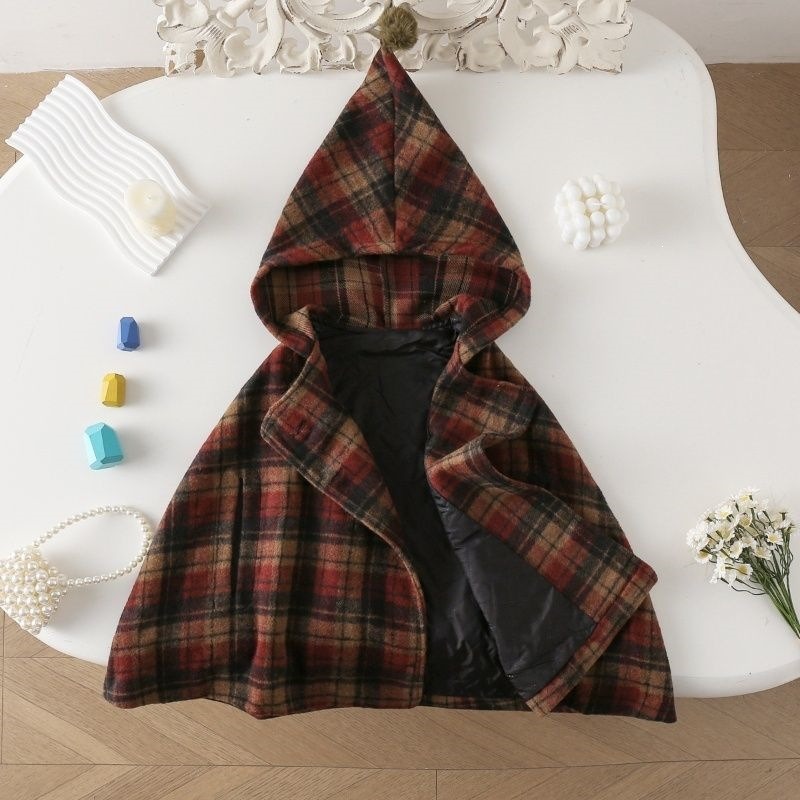 Cape à carreaux pour filles, m - Baby Clothing Winter avis et prix