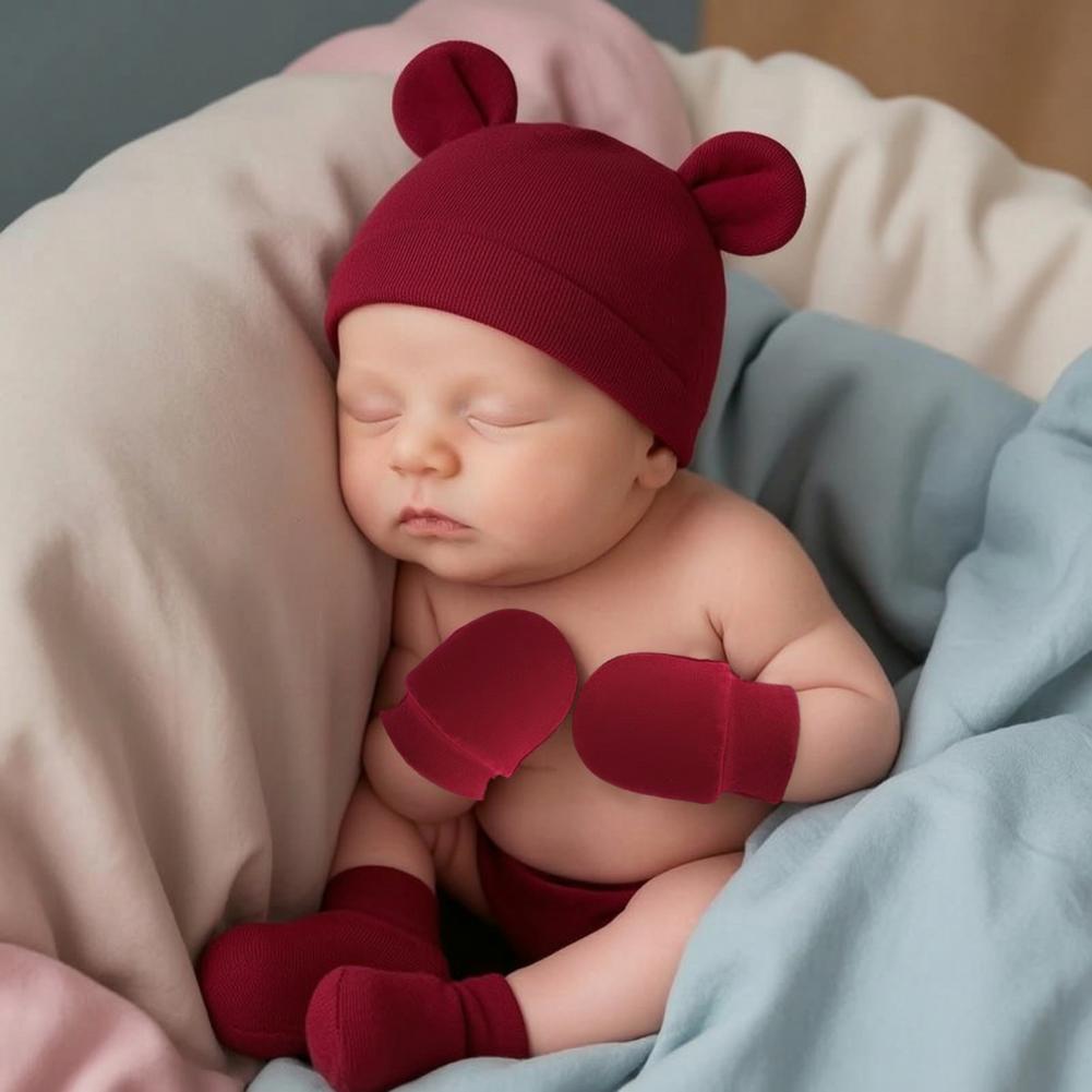 Ensemble bonnet et moufles ant - Baby Mittens Scratch avis et prix